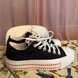 Converse with Heart Soles (Love Yourself) size 6.5